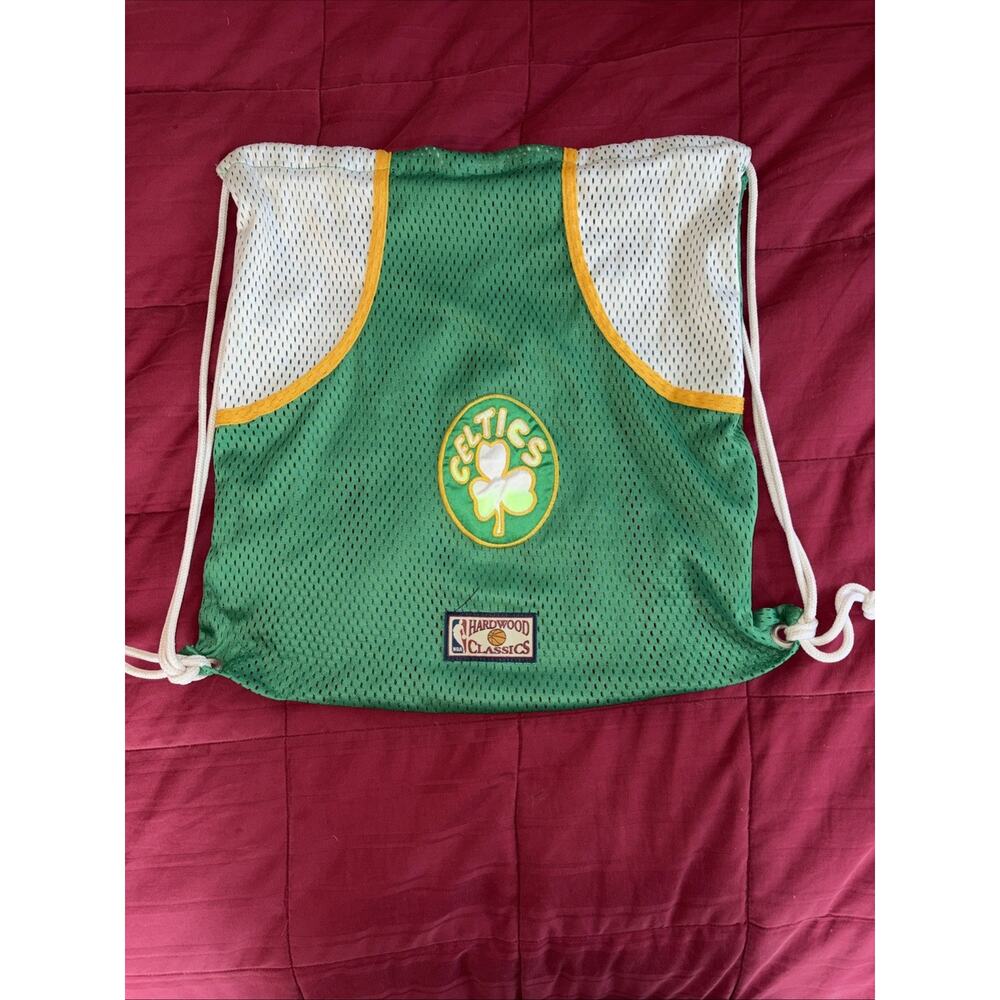 Hardwood Classics NBA Boston Celtics Drawstring Backpack Mesh Bag